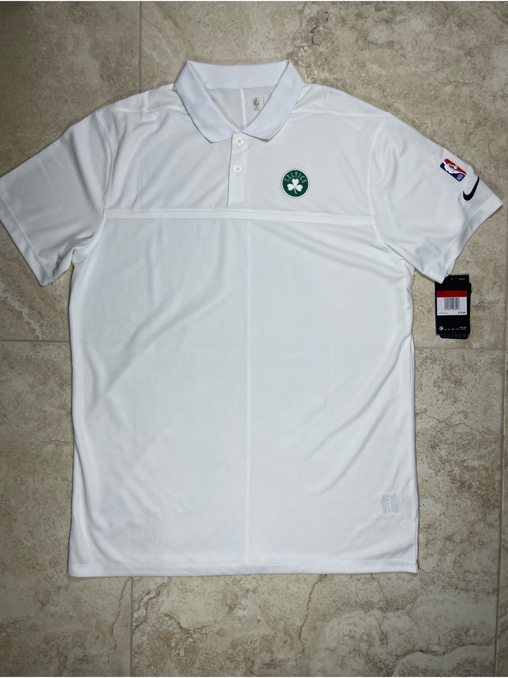 Nike Boston Celtics NBA Dri-FIT Polo Basketball Shirt Men's Size L-Tall